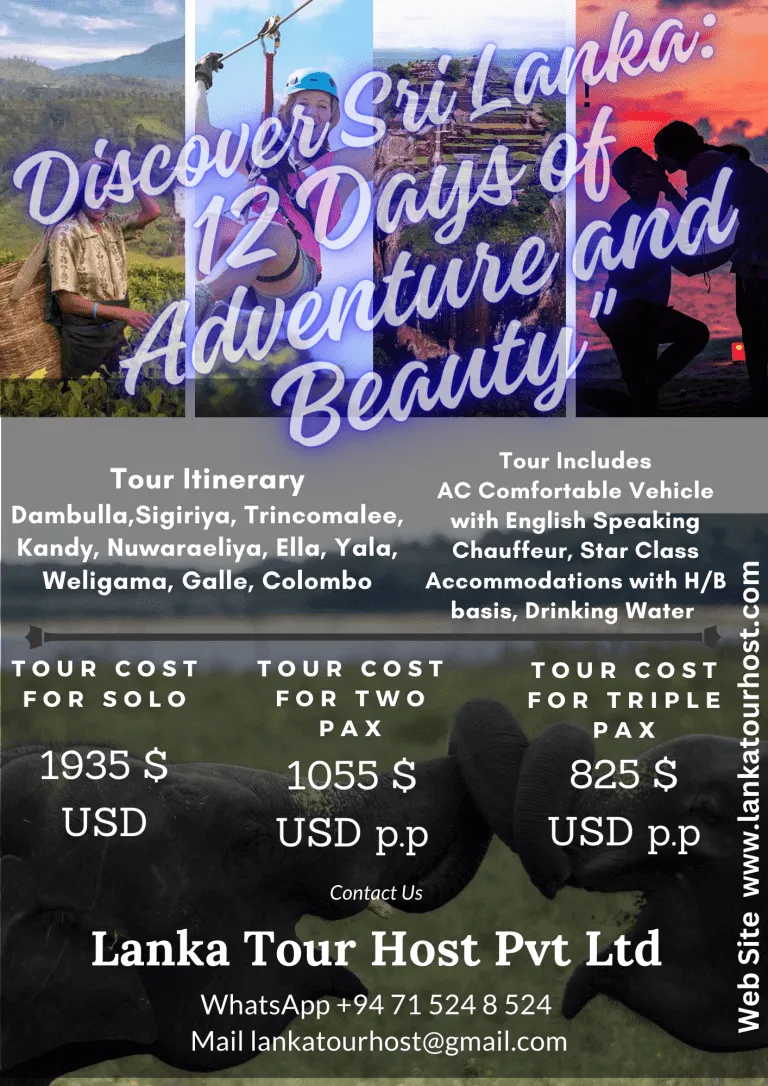 Poster for Discover Sri Lanka: 12 days of adventure and beauty